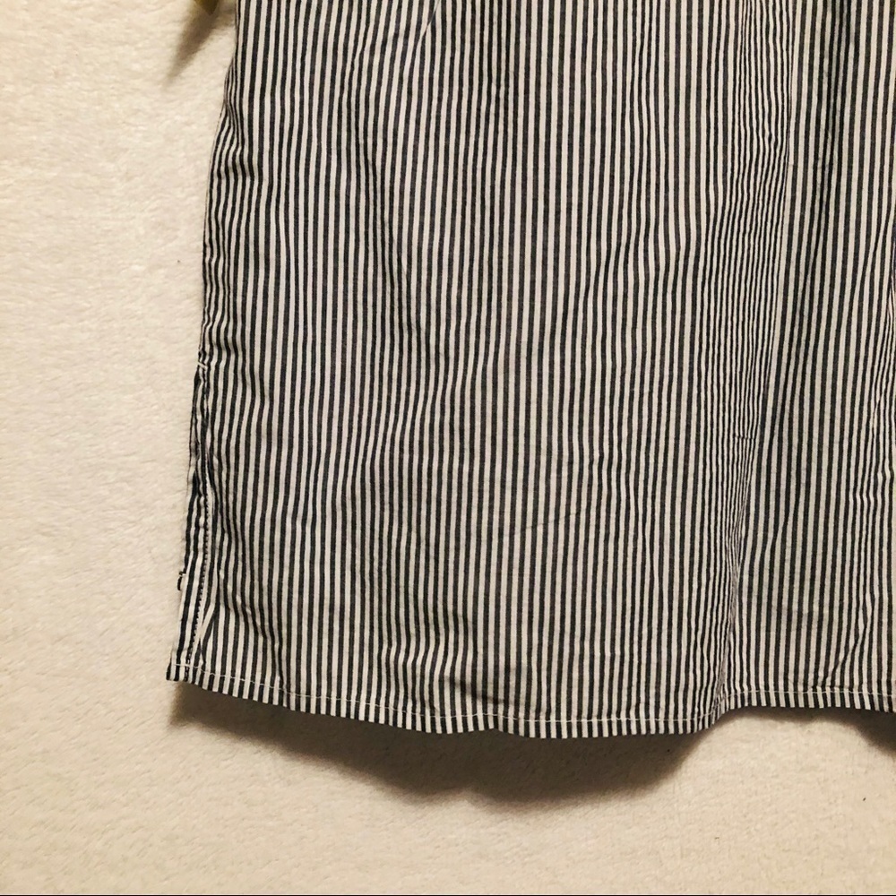 NWT St. John’s Bay Striped Button Down Crewneck Blouse Size Small - Picture 9 of 9